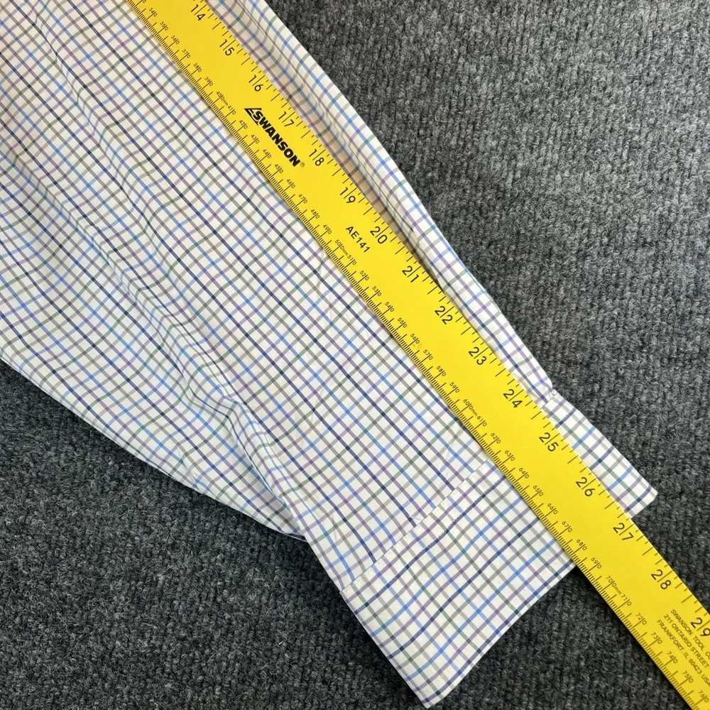 NWT Polo Ralph Lauren WHT/BLU/PURP CHK PERFORMANCE OXFORD Stretch Shirt 4XB Pony